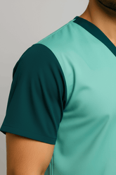Men’s Duple Sprinter Scrubs – Aqua Mist